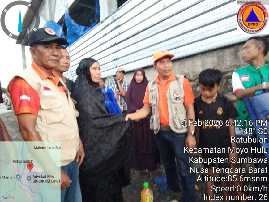 BPBD Kabupaten Sumbawa Salurkan Bantuan ke Korban Kebakaran di Desa Batu Bulan