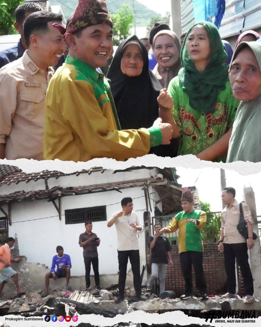 Wabup H. Ansori Tinjau Korban Kebakaran di Batu Bulan : Pastikan Penanganan Cepat dan Tepat