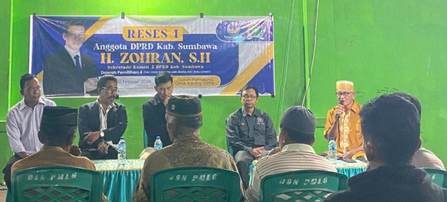 Reses di Dusun Pamulung, Sekretaris Komisi II DPRD Sumbawa Serap Aspirasi Pertanian hingga Infrastruktur