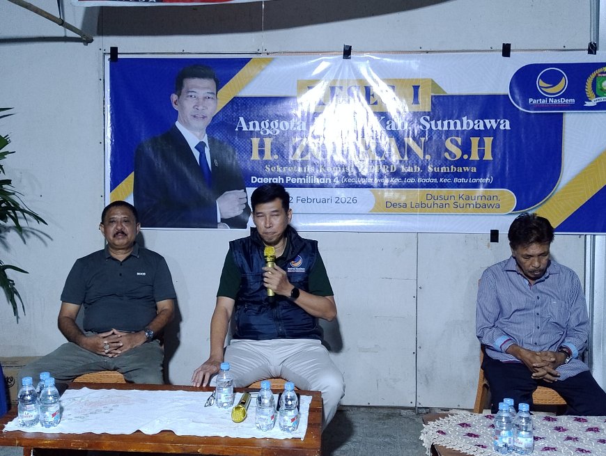 Reses di Labuhan Sumbawa, H. Zohran, SH  Perjuangkan Infrastruktur Kampung Empang