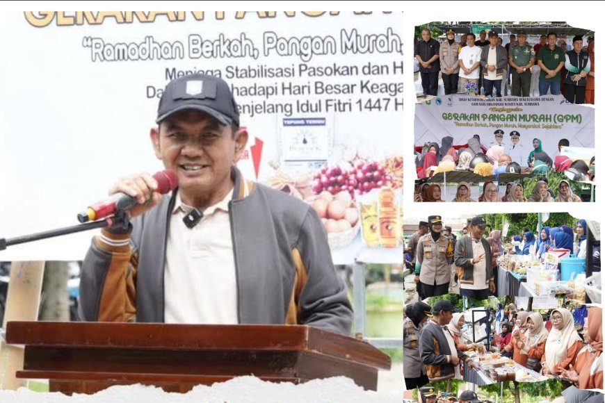 Jaga Dompet Rakyat Jelang Ramadhan, Wabup Ansori Buka Gerakan Pangan Murah di Lapangan Pahlawan