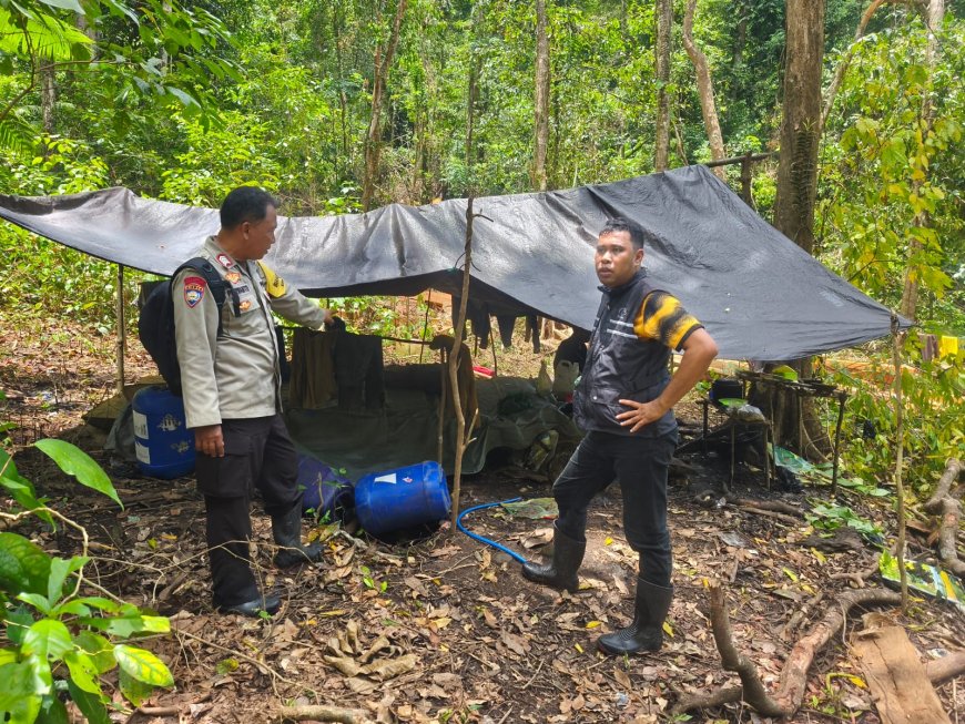 Patroli Satgas Gabungan Batulanteh Gerebek Lokasi Illegal Logging di Dusun Punik