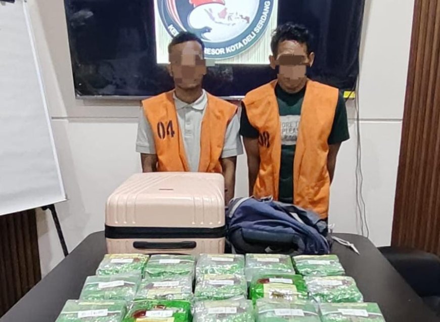Polresta Deli Serdang Gagalkan Peredaran 21 Kilogram Sabu, dua Kurir Diamankan