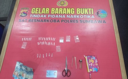 Sat Resnarkoba Polres Sumbawa Ringkus Pengedar di Tarano, 29 Poket Sabu Berhasil Diamankan