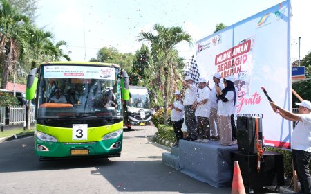 Mudik Aman Berbagi Harapan, PTPN 1 Regional 1 Lepas Tiga Bus Mudik Gratis