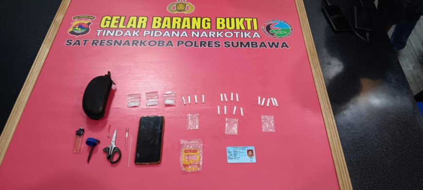 Kerap Edarkan Sabu, Seorang Pria di Lunyuk Diringkus Sat Resnarkoba Polres Sumbawa