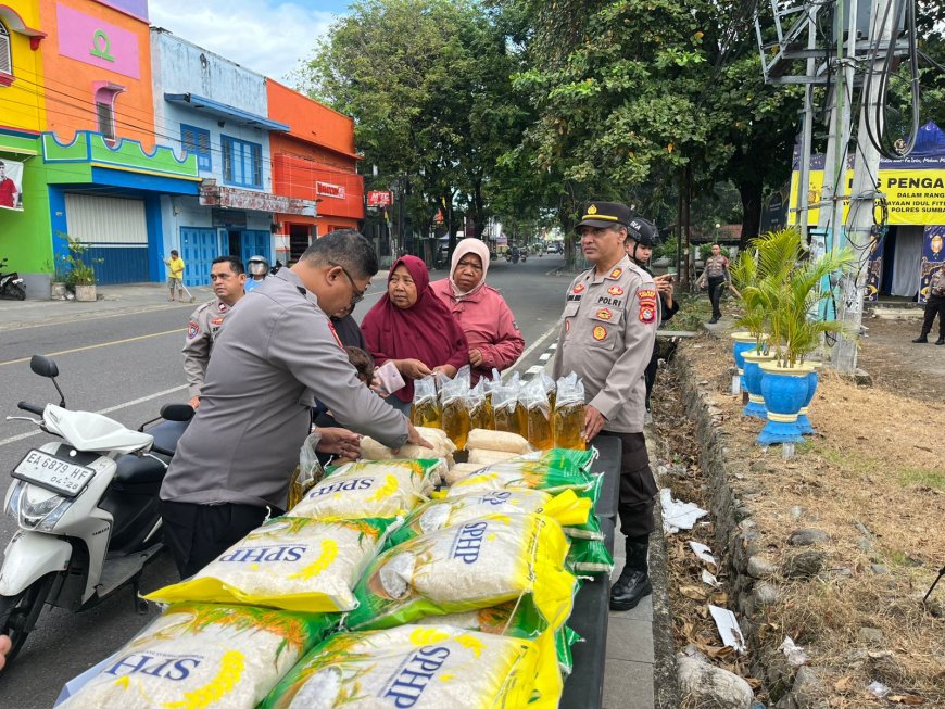 Jaga Stabilitas Harga, Polres Sumbawa Launching Gerakan Pangan Murah