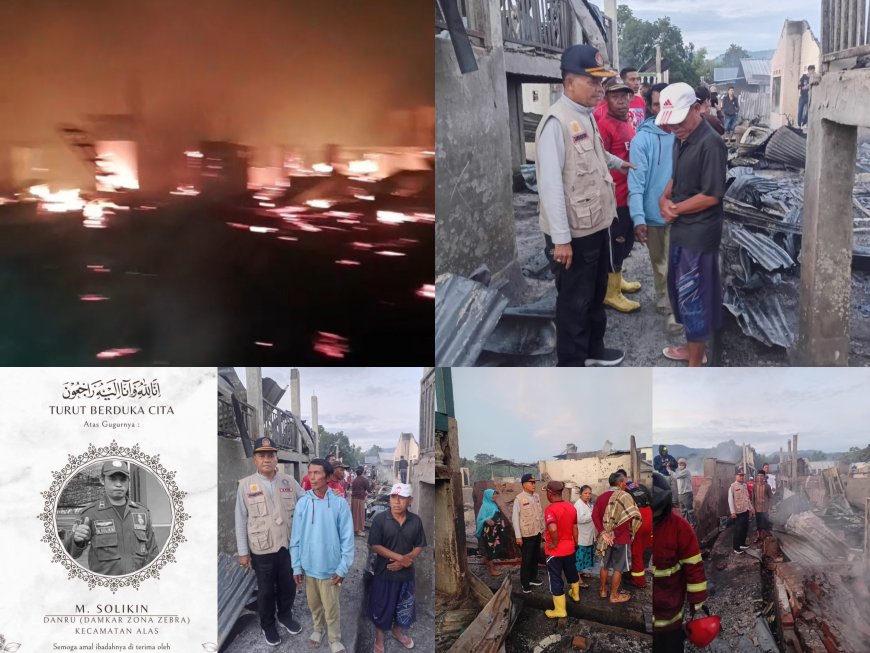 Kalimango Berduka: Puluhan Rumah Hangus Dilalap Api, Seorang Petugas Damkar Gugur sebagai Pahlawan Kemanusiaan
