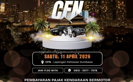 Sambil Menikmati CFN, Yuk Bayar Pajak Kendaraan di Samsat Night Lapangan Pahlawan Sumbawa !
