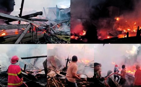 Duka di Pemangong: Si Jago Merah Hanguskan Rumah Panggung, Solidaritas Warga dan Damkartan Padamkan Api