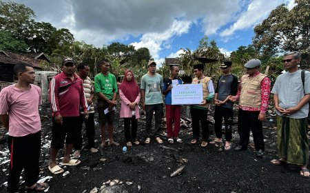 Tiga Rumah Ludes Terbakar di Pamangong A, BAZNAS Sumbawa Gerak Cepat Salurkan Bantuan