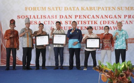 Wujudkan Satu Data Indonesia, Pemkab Sumbawa dan BPS Canangkan Tiga “Desa Cantik” di Moyo Hilir