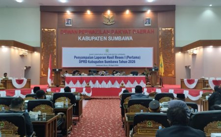 DPRD Sumbawa Sampaikan Laporan Hasil Reses I Tahun 2026 dalam Rapat Paripurna