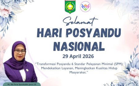 Ketua Tim Pembina Posyandu Kabupaten Sumbawa mengucapkan Selamat Hari Posyandu Nasional