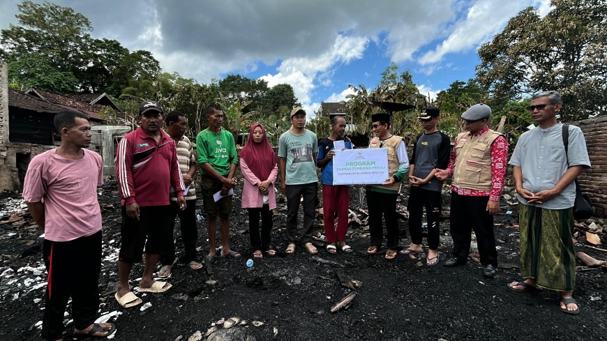 Tiga Rumah Ludes Terbakar di Pamangong A, BAZNAS Sumbawa Gerak Cepat Salurkan Bantuan