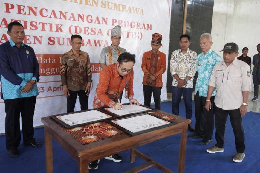 Wujudkan Satu Data Indonesia, Pemkab Sumbawa dan BPS Canangkan Tiga “Desa Cantik” di Moyo Hilir