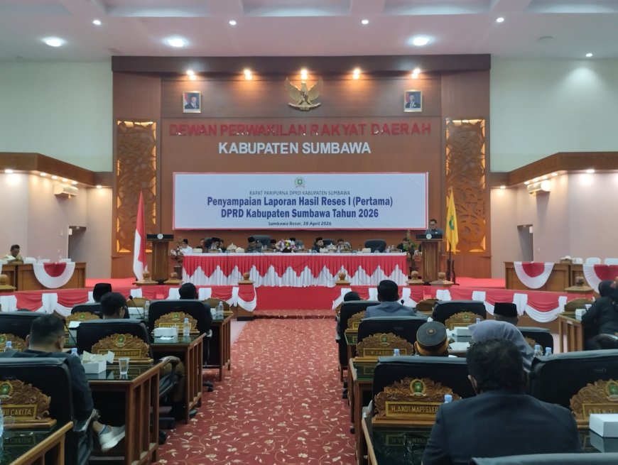 DPRD Sumbawa Sampaikan Laporan Hasil Reses I Tahun 2026 dalam Rapat Paripurna