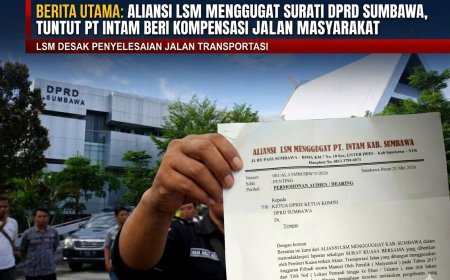 Aliansi LSM Menggugat Surati DPRD Sumbawa, Tuntut PT Intam Beri Kompensasi Jalan Masyarakat