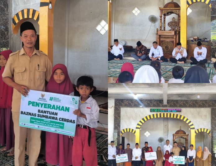 BAZNAS Sumbawa Cerdas Hadirkan Harapan: 112 Siswa Dan Tenaga Pendidik Di Orong Telu Terima Manfaat