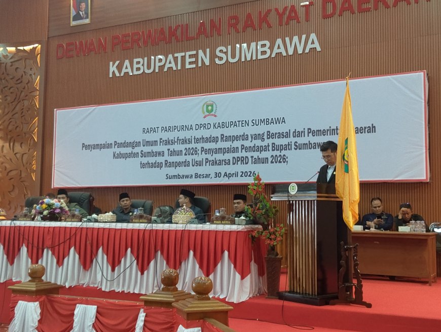 DPRD Sumbawa Gelar Paripurna, Fraksi NasDem Soroti Investasi BUMD hingga Perlindungan Anak