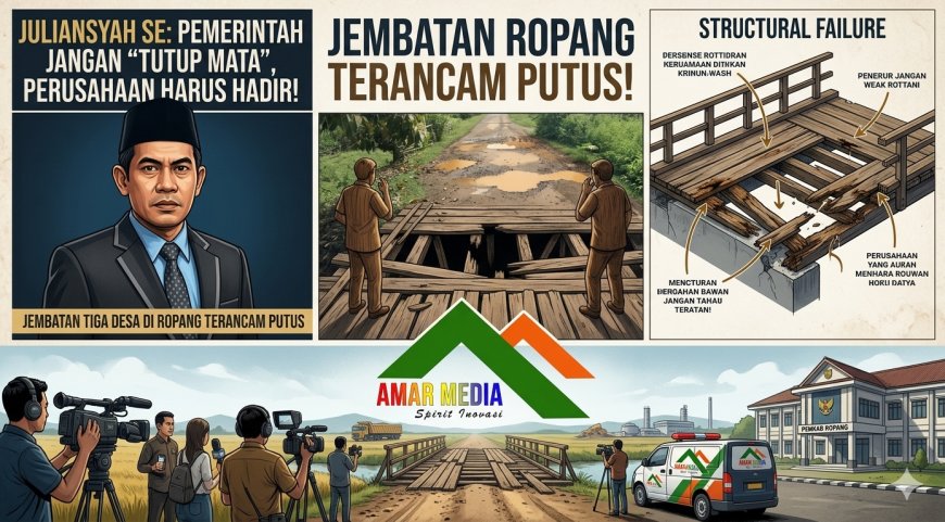 Jembatan Tiga Desa di Ropang Terancam Putus, Juliansyah SE: Pemerintah Jangan "Tutup Mata", Perusahaan Harus Hadir!