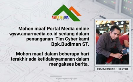 Permakluman : Portal Media Amarmedia.co.id Sedang Dalam Penanganan Tim Cyber Budiman ST