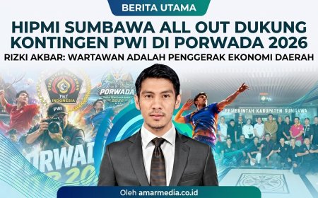 HIPMI Sumbawa All Out Dukung Kontingen PWI di Porwada 2026, Rizki Akbar: Wartawan Adalah Penggerak Ekonomi Daerah