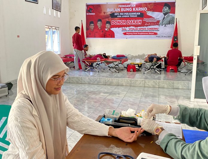 Peringati Bulan Bung Karno, PDIP Lombok Tengah Beri Contoh Nyata Politik Harus Hadir untuk Kemanusiaan
