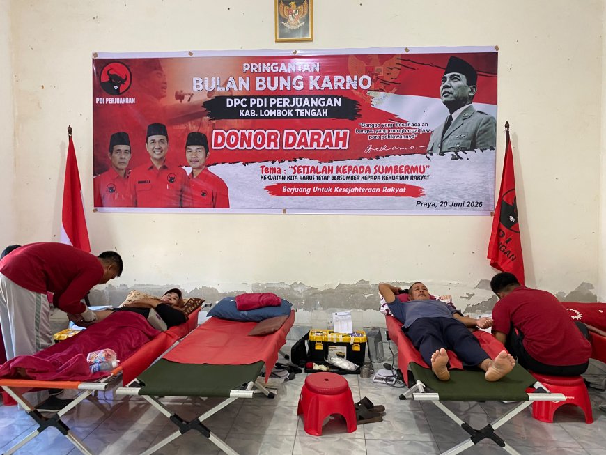 Peringati Bulan Bung Karno, PDIP Lombok Tengah Beri Contoh Nyata Politik Harus Hadir untuk Kemanusiaan