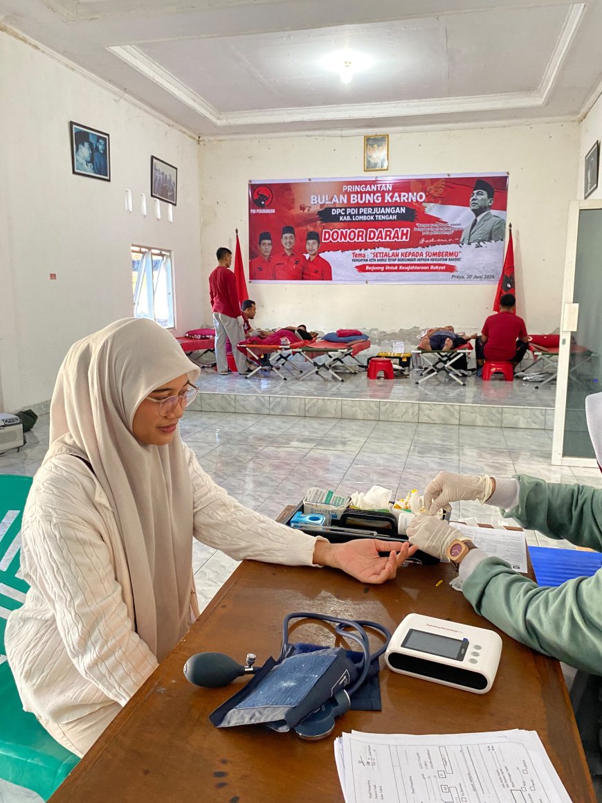 Peringati Bulan Bung Karno, PDIP Lombok Tengah Beri Contoh Nyata Politik Harus Hadir untuk Kemanusiaan