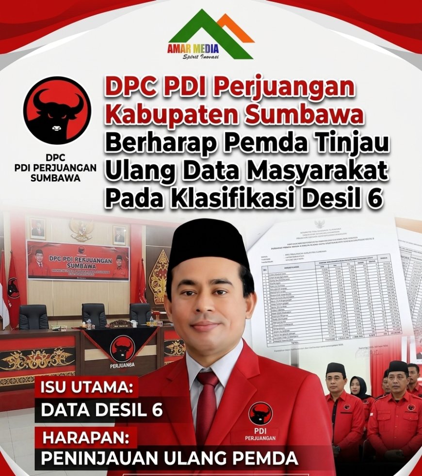 DPC PDI Perjuangan Kabupaten Sumbawa Berharap Pemda Tinjau Ulang Data Masyarakat Pada Klasifikasi Desil 6