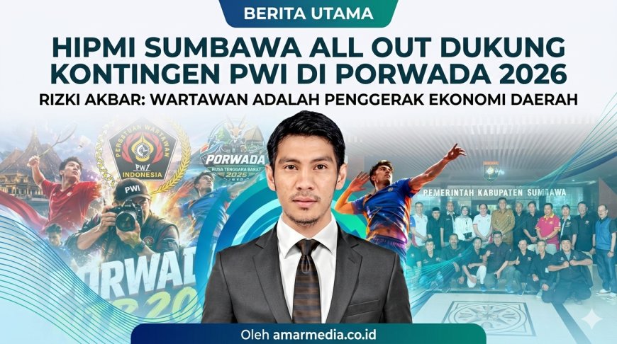 HIPMI Sumbawa All Out Dukung Kontingen PWI di Porwada 2026, Rizki Akbar: Wartawan Adalah Penggerak Ekonomi Daerah