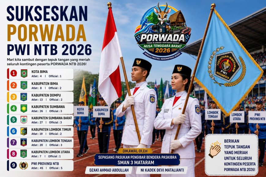 Persiapan Porwada PWI NTB 2026 Rampung 100 Persen, Gubernur Iqbal Dijadwalkan Hadir