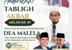 Digelar di Masjid Agung Nurul Huda, Tabligh Akbar Milad ke-10 PMI Dea Malela Hadirkan Ustadz Adi Hidayat