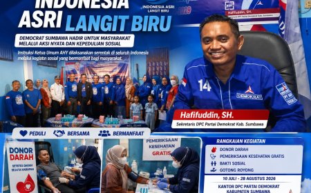 Wujud Nyata Kebersamaan, DPC Partai Demokrat Sumbawa Gelar Aksi Kemanusiaan dan Lingkungan Serentak Nasional