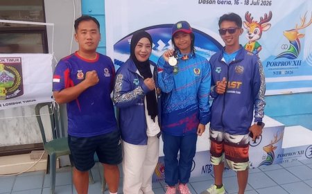 Tampil Memukau di Porprov NTB 2026, Perenang Sumbawa Aurelia Akiko Sumbang Medali Perak