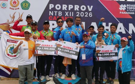 Tim Recurve Putra Kabupaten Sumbawa Sabet Emas Usai Laga Dramatis