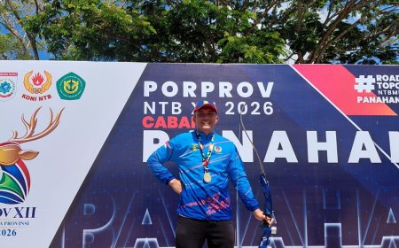 Aksi Gemilang Tim Barebow Beregu Putra Sumbawa Sabet Emas di PORPROV NTB 2026, Anggota Polres Sumbawa Ikut Harumkan Nama Daerah
