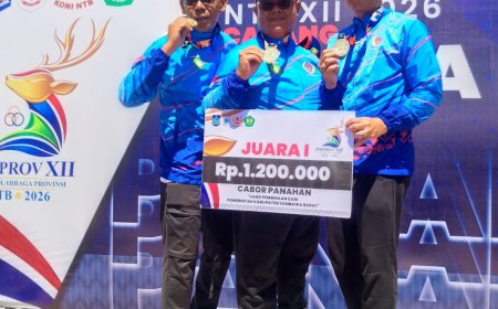 Aksi Gemilang Tim Barebow Beregu Putra Sumbawa Sabet Emas di PORPROV NTB 2026, Anggota Polres Sumbawa Ikut Harumkan Nama Daerah