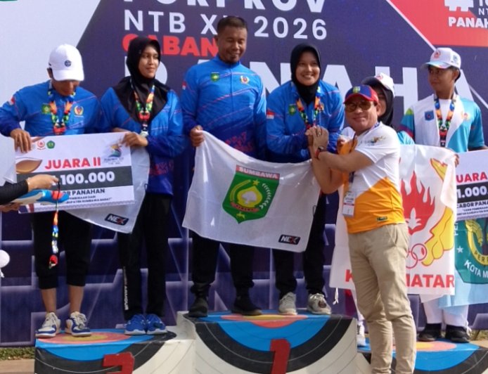 Kabupaten Sumbawa Mendominasi, Raih Emas Perak dan Perunggu  di Nomor Recurve 70m Mix Team dan   Compound  50 m Mix Team PORPROV NTB 2026