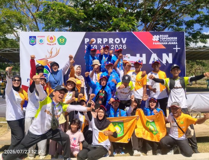 Aksi Gemilang Tim Barebow Beregu Putra Sumbawa Sabet Emas di PORPROV NTB 2026