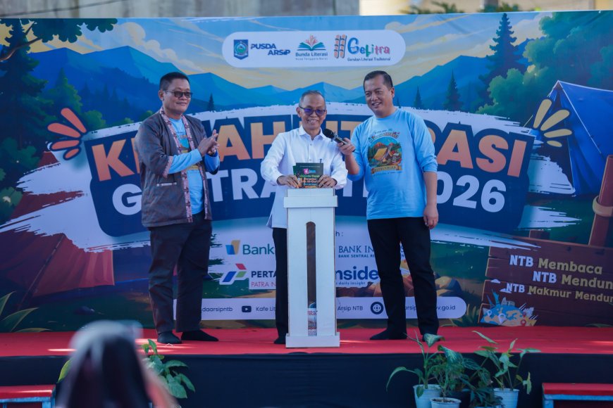 GELITRA NTB Diluncurkan, Gubernur Miq Iqbal Ajak Bangun Budaya Literasi dari Desa