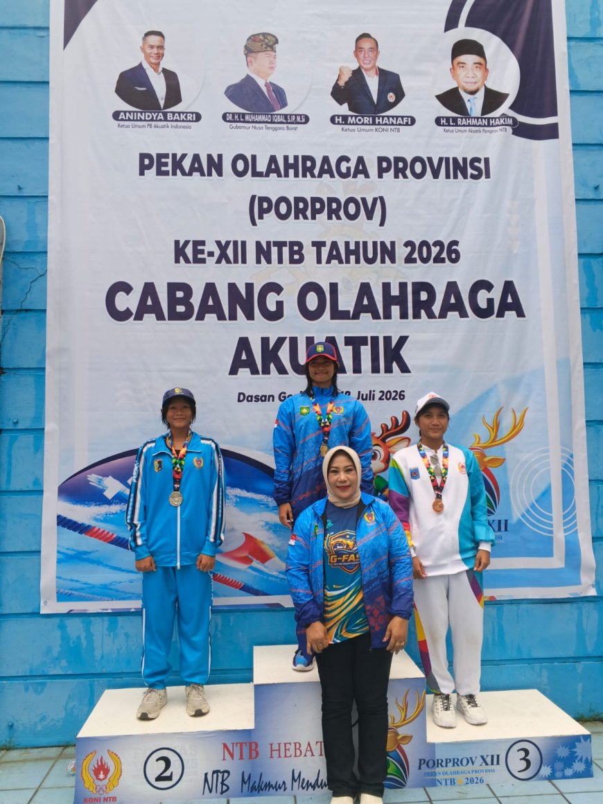 Emas untuk Sumbawa! Aurelia Akiko Juara 1 Gaya Punggung di Porprov NTB 2026