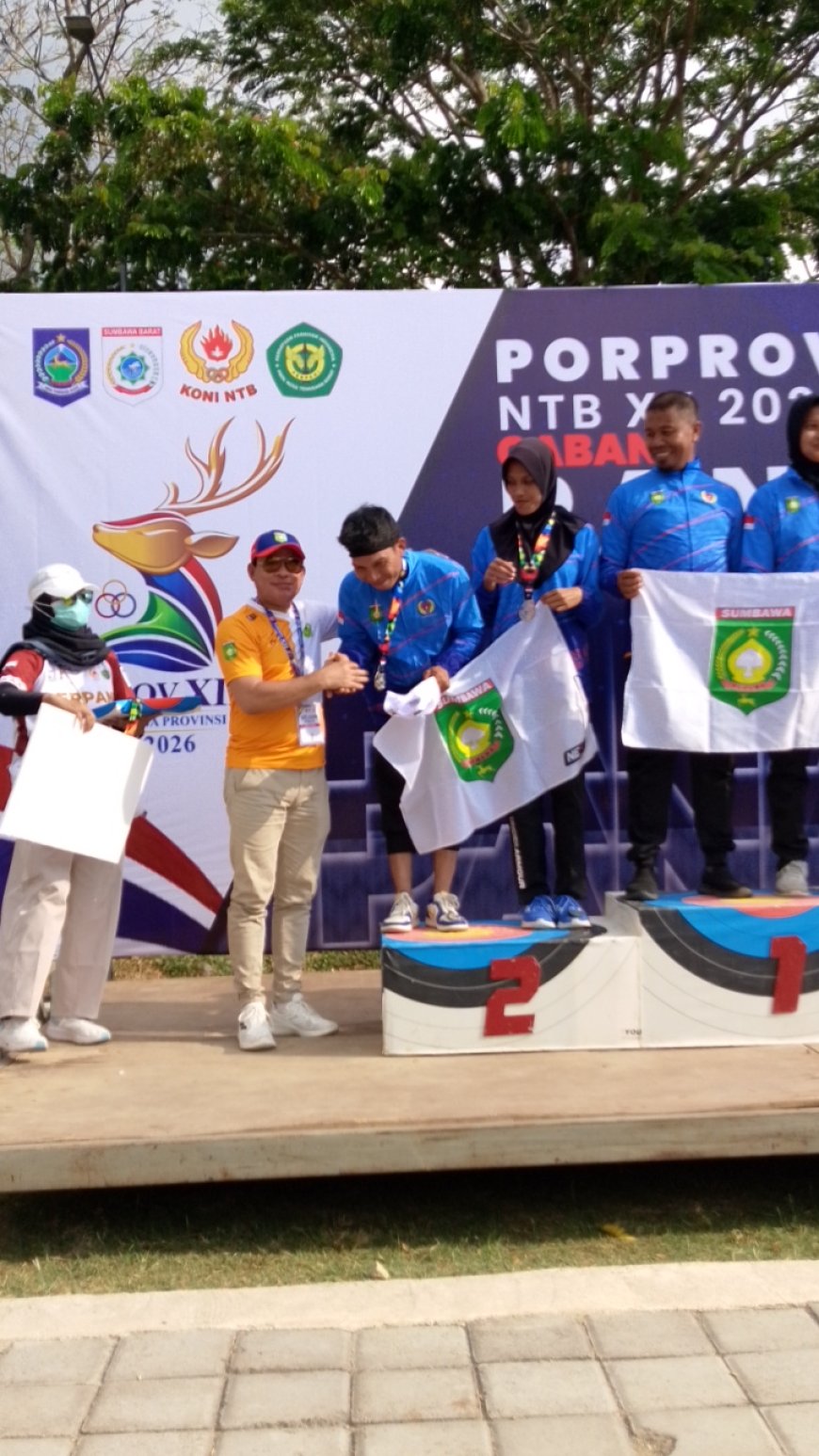 Kabupaten Sumbawa Mendominasi, Raih Emas Perak dan Perunggu  di Nomor Recurve 70m Mix Team dan   Compound  50 m Mix Team PORPROV NTB 2026