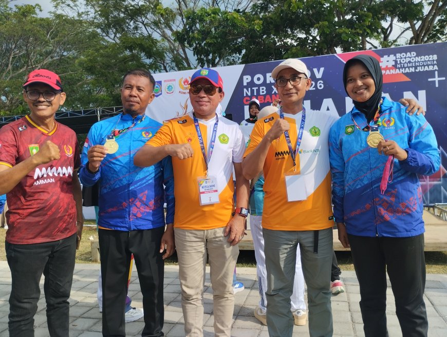 Kabupaten Sumbawa Mendominasi, Raih Emas Perak dan Perunggu  di Nomor Recurve 70m Mix Team dan   Compound  50 m Mix Team PORPROV NTB 2026