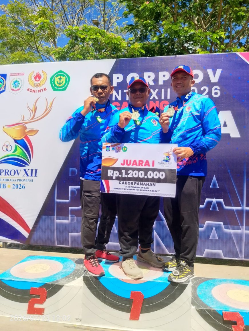 Aksi Gemilang Tim Barebow Beregu Putra Sumbawa Sabet Emas di PORPROV NTB 2026, Anggota Polres Sumbawa Ikut Harumkan Nama Daerah