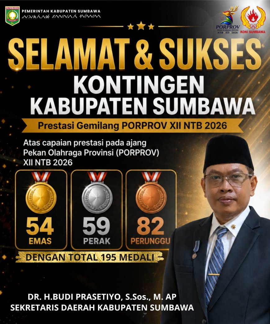 Sekda Sumbawa Beri Apresiasi Tinggi Kontingen PORPROV XII NTB 2026: Tonggak Kebangkitan Olahraga Menuju PON 2028