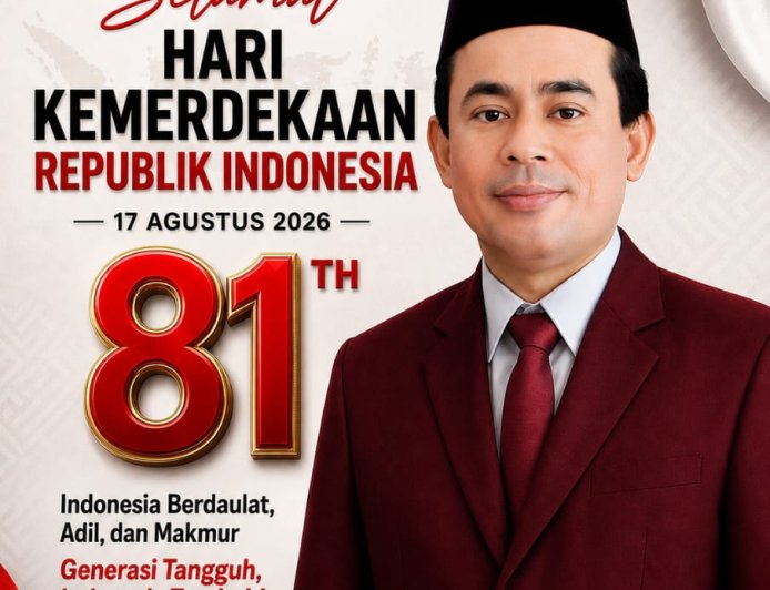 Ketua DPC PDI Perjuangan Kabupaten Sumbawa Mengucapkan Selamat Hari Kemerdekaan Republik Indonesia ke 81