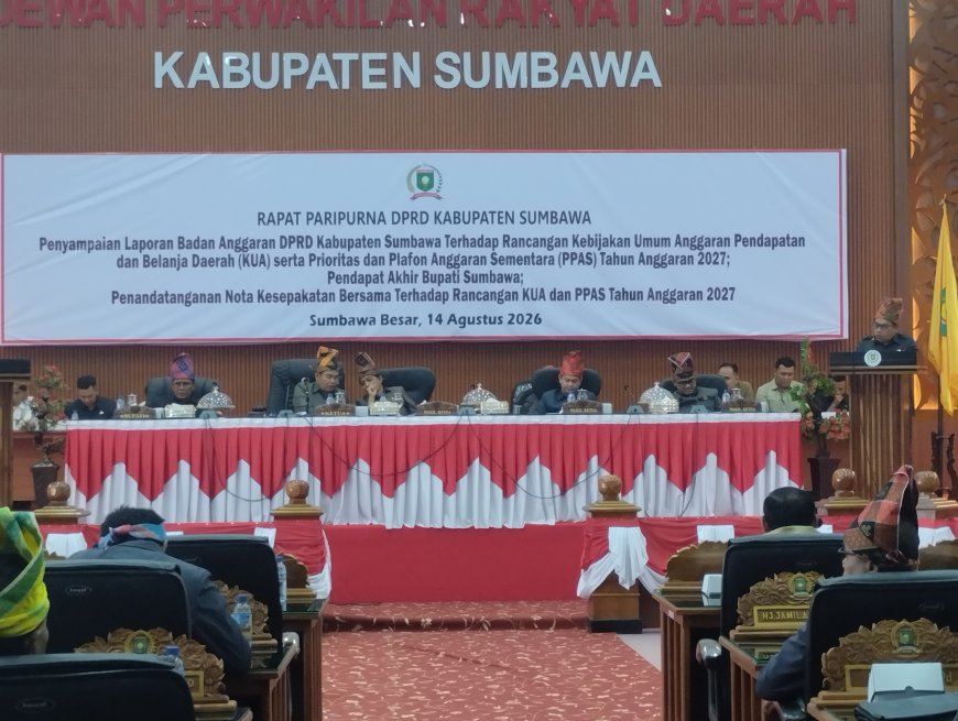 DPRD Sumbawa Gelar Sidang Paripurna: Penyampaian Laporan Banggar Terhadap KUA-PPAS Tahun Anggaran 2027