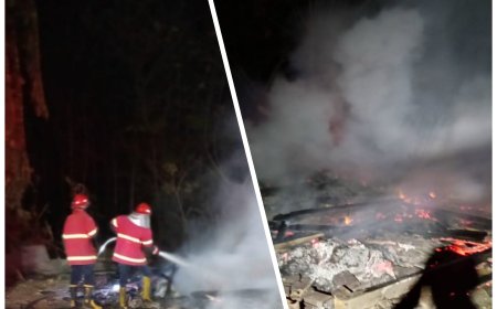 Kebakaran Lahap Satu Unit Rumah Panggung di Moyo Utara, Kerugian Ditaksir Rp80 Juta